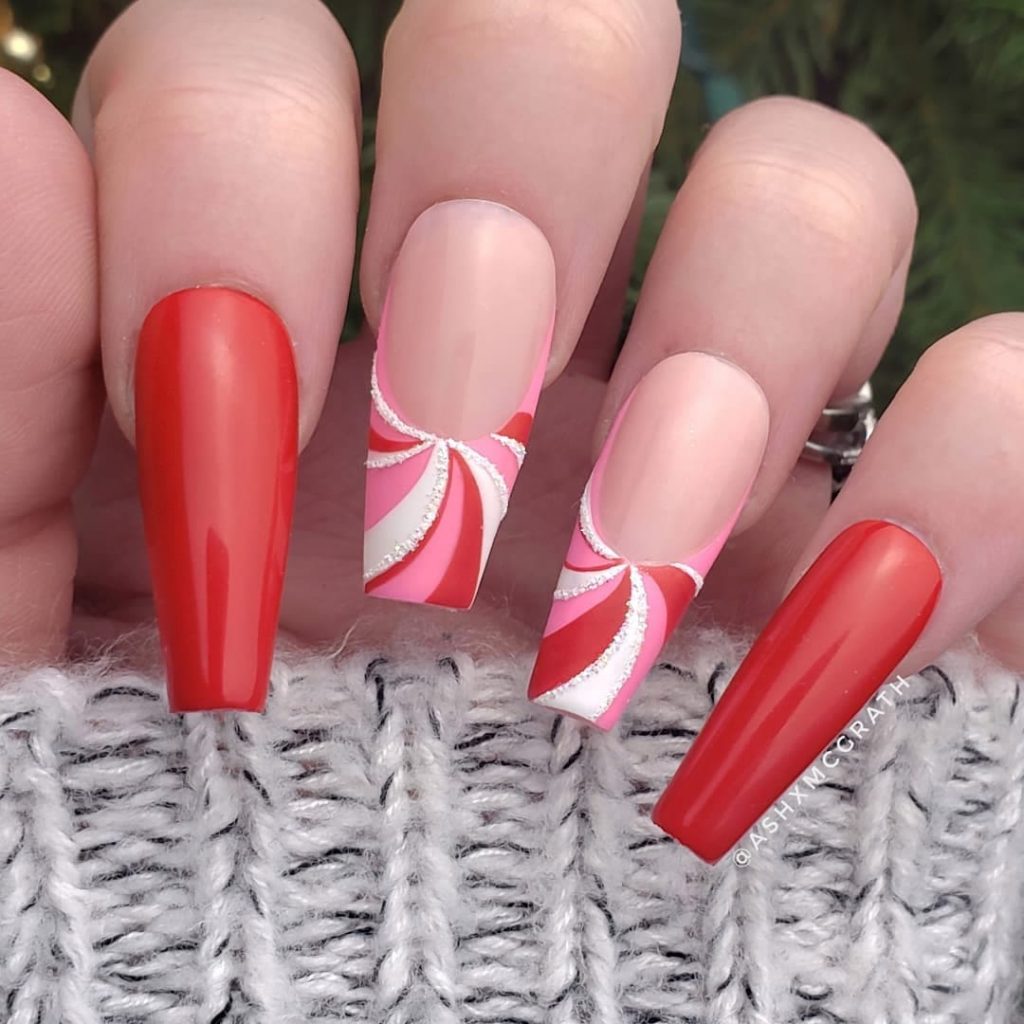 The floral candy cane pattern makes this design worth trying.