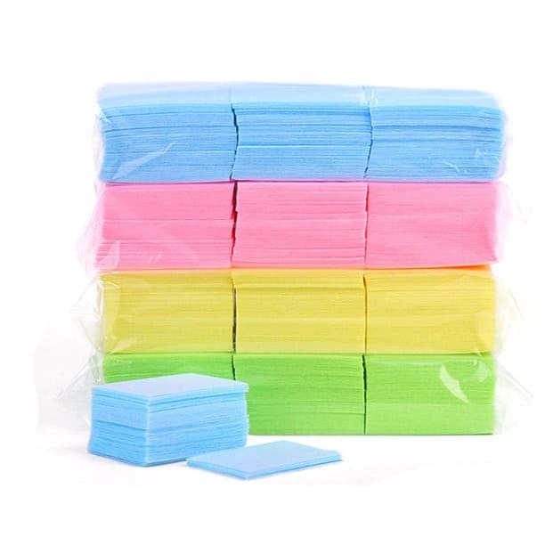 1200 Pcs Disposable Nail Wipes Nail Polish Remover Lint Free Cotton Soft Pads for Acrylic Gel Nail