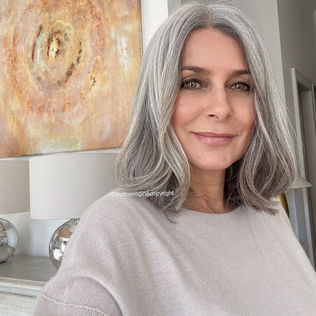 short natural gray hair