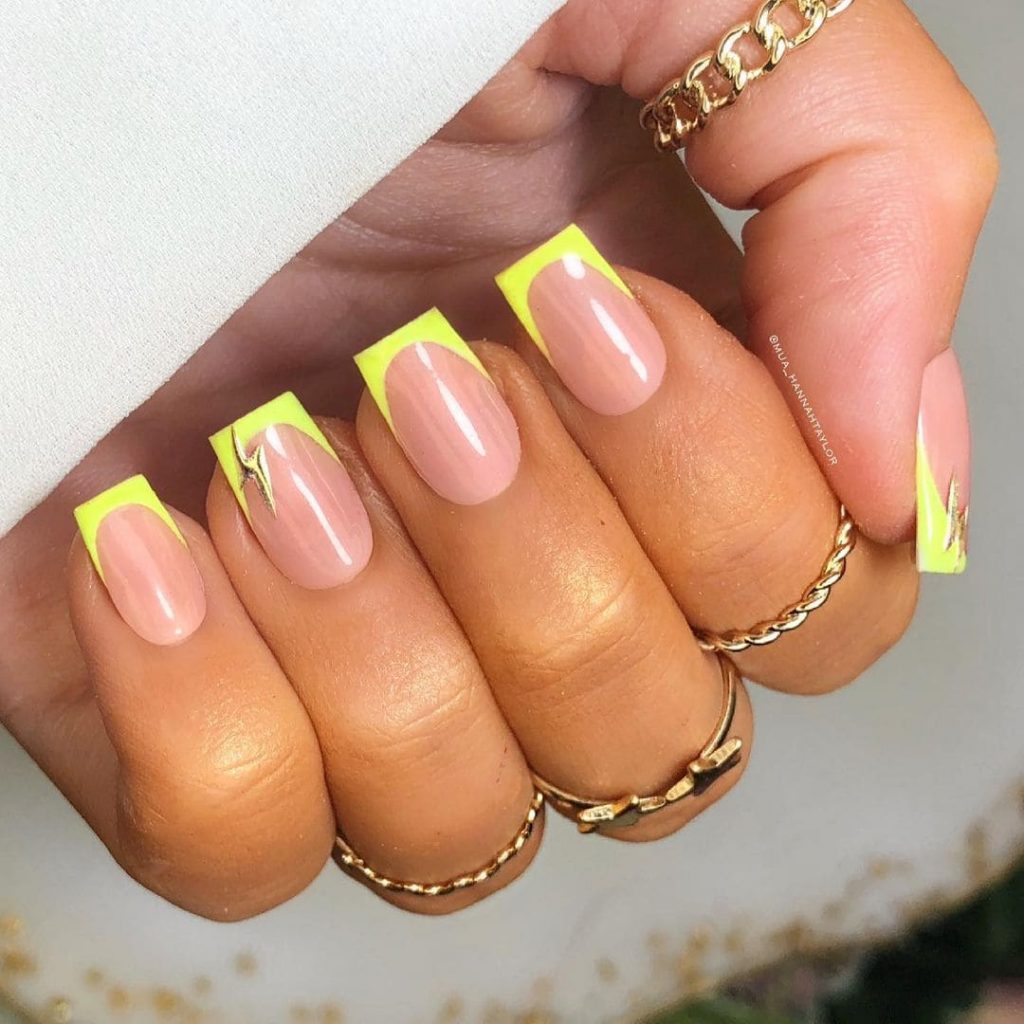 bright yellow bright summer nails