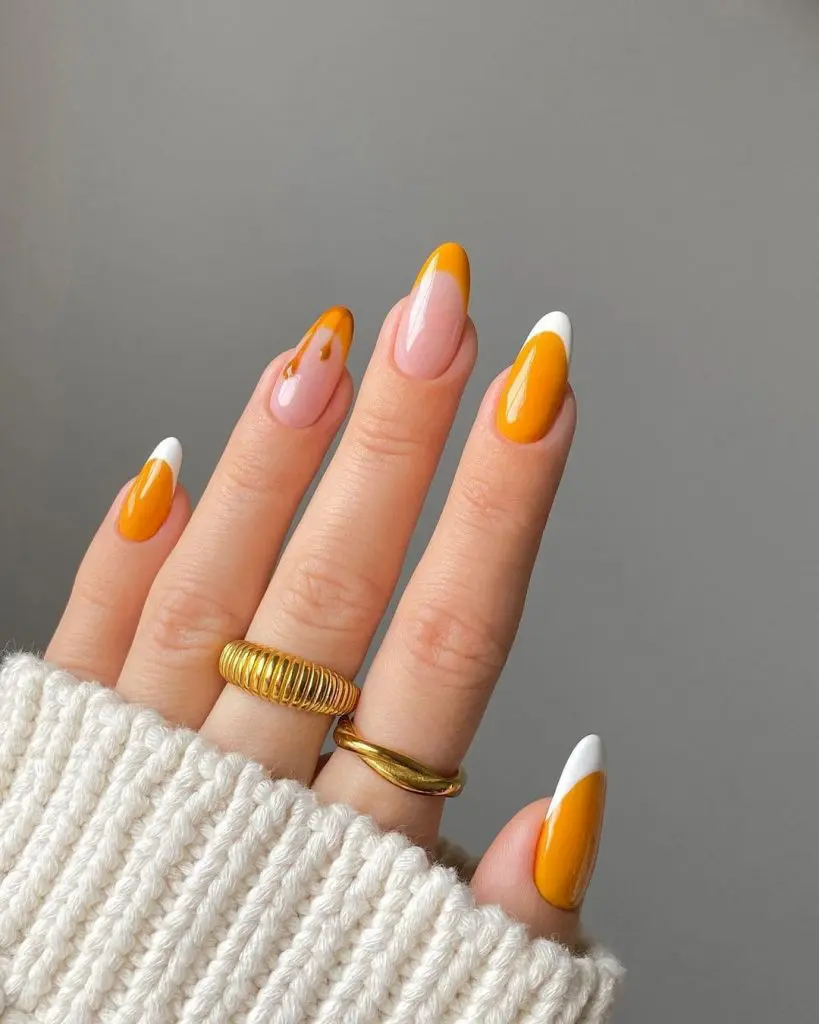 pumpkin bright summer nails
