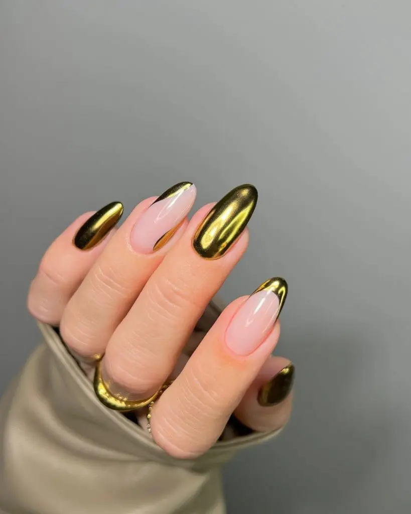 metallic bright summer nails