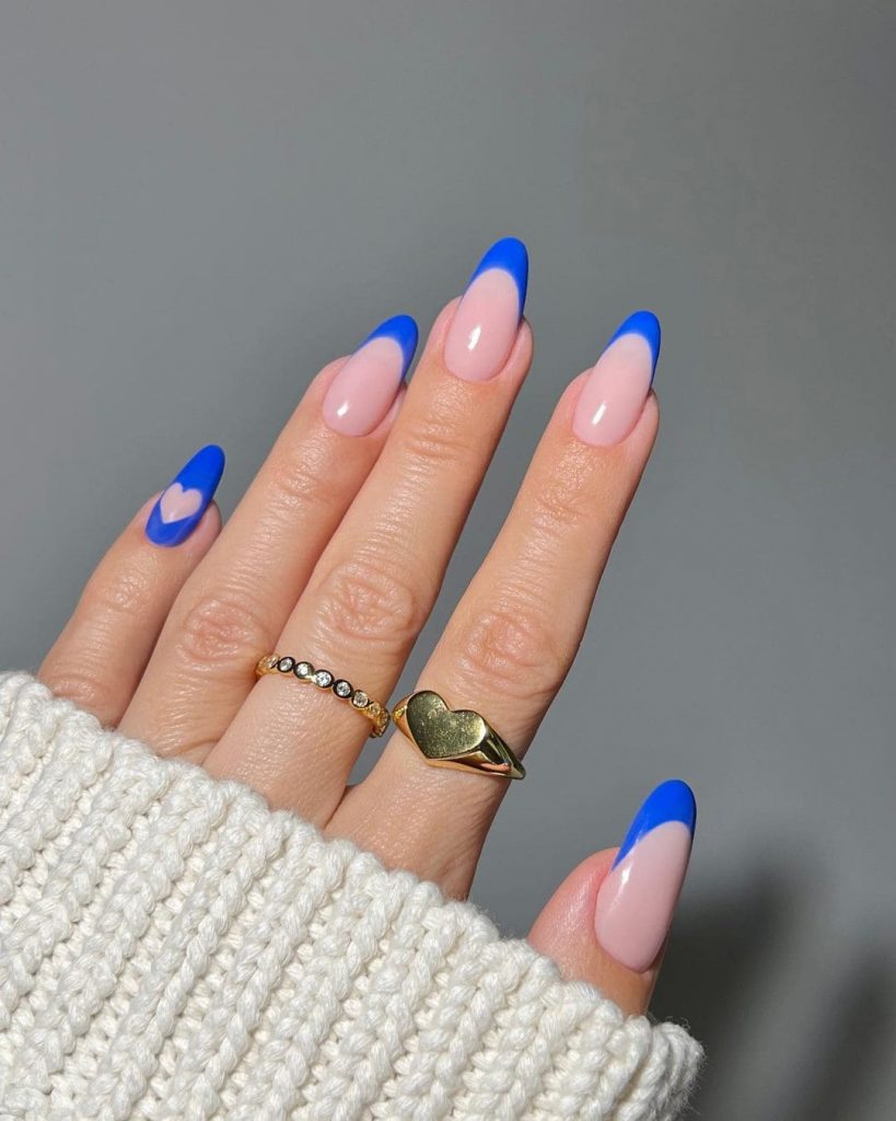 blues bright summer nails