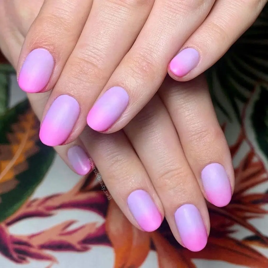 Lavender Ombre bright summer nails