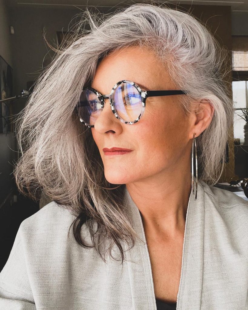 sideways gray hairstyles