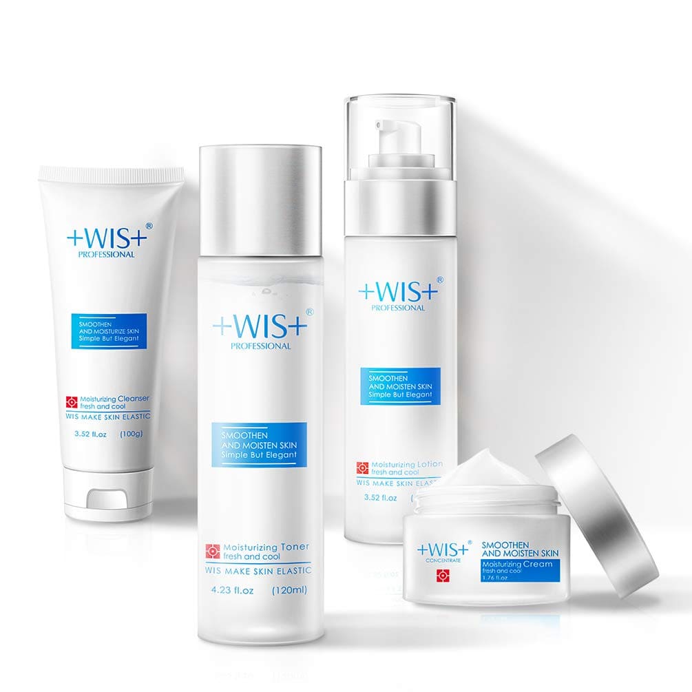 WIS Moisturizing 4-Piece Skin Care Set with Facial Cleanser