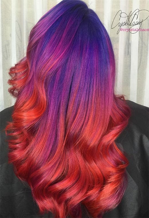Purple Flow sunset Hair