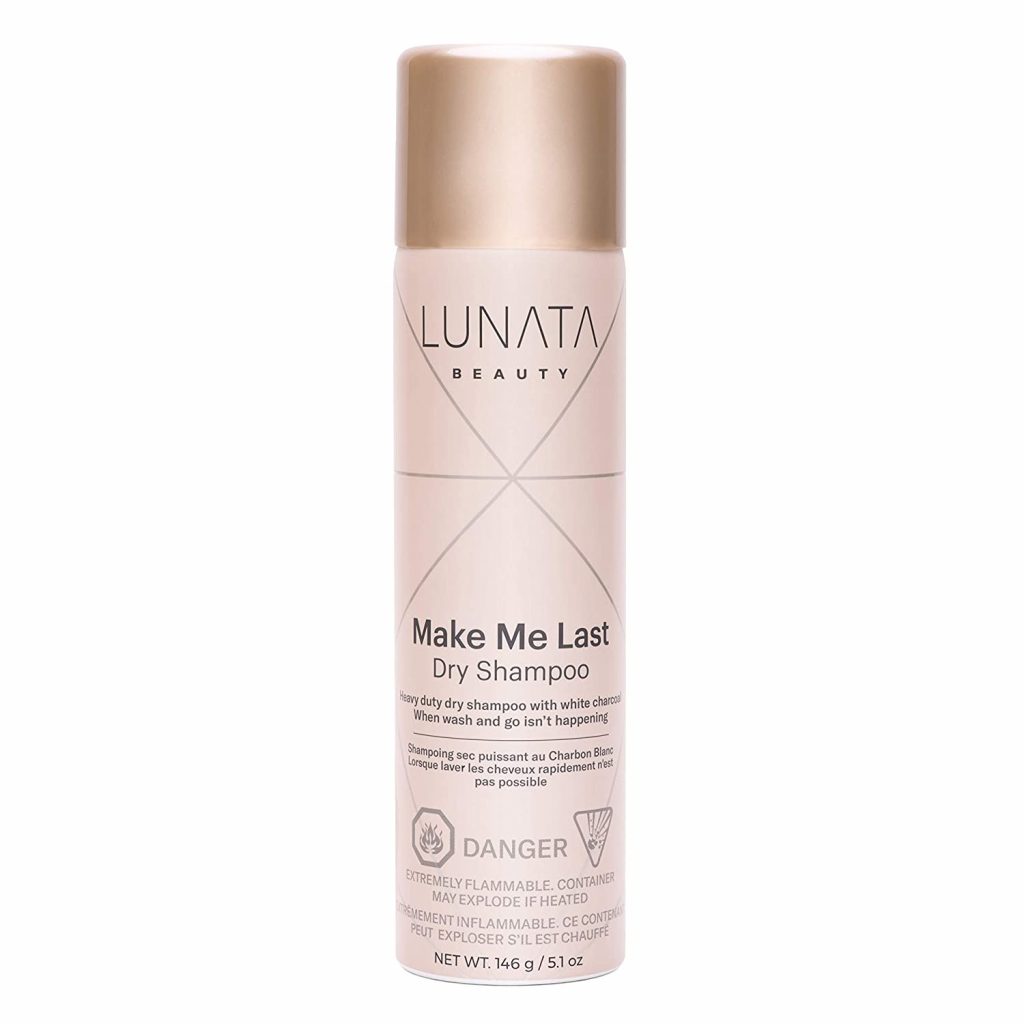 Lunata Make Me Last Dry Shampoo Spray with Purifying Charcoal & Rice Water Starch | Sulfate Free, Travel Size, Vegan Shampoo & Hair Care Products for Women