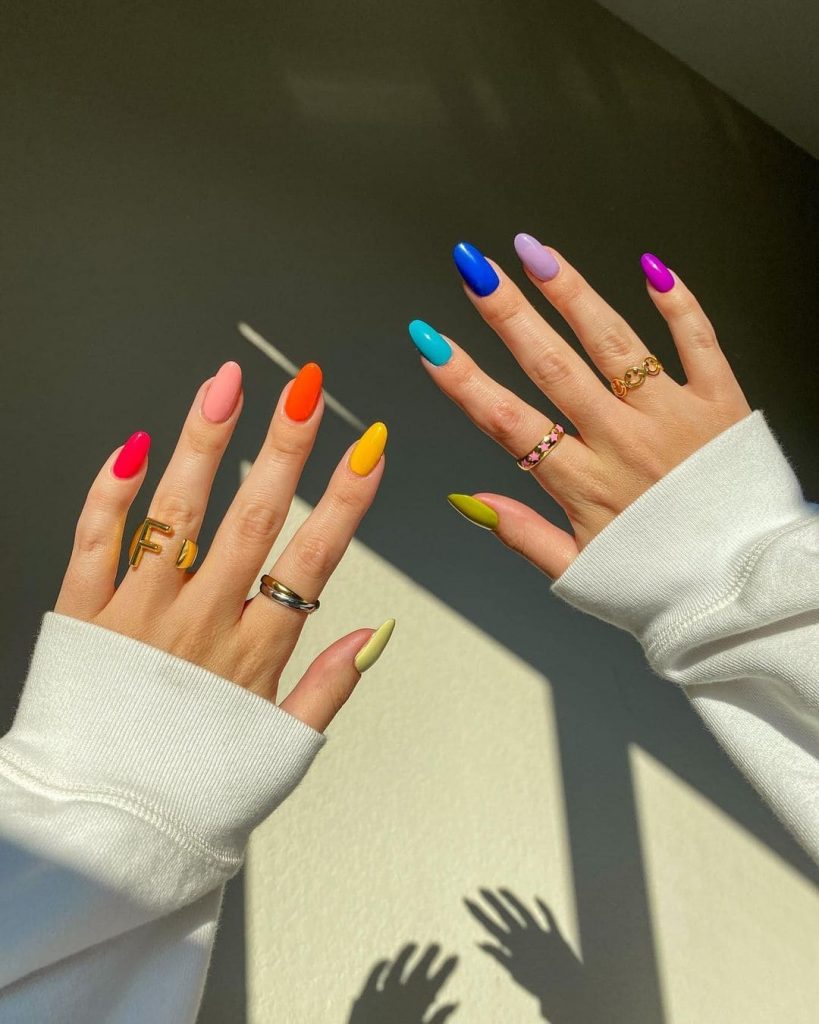 . These Candy Colored Nails are perfect for a stand out Mani