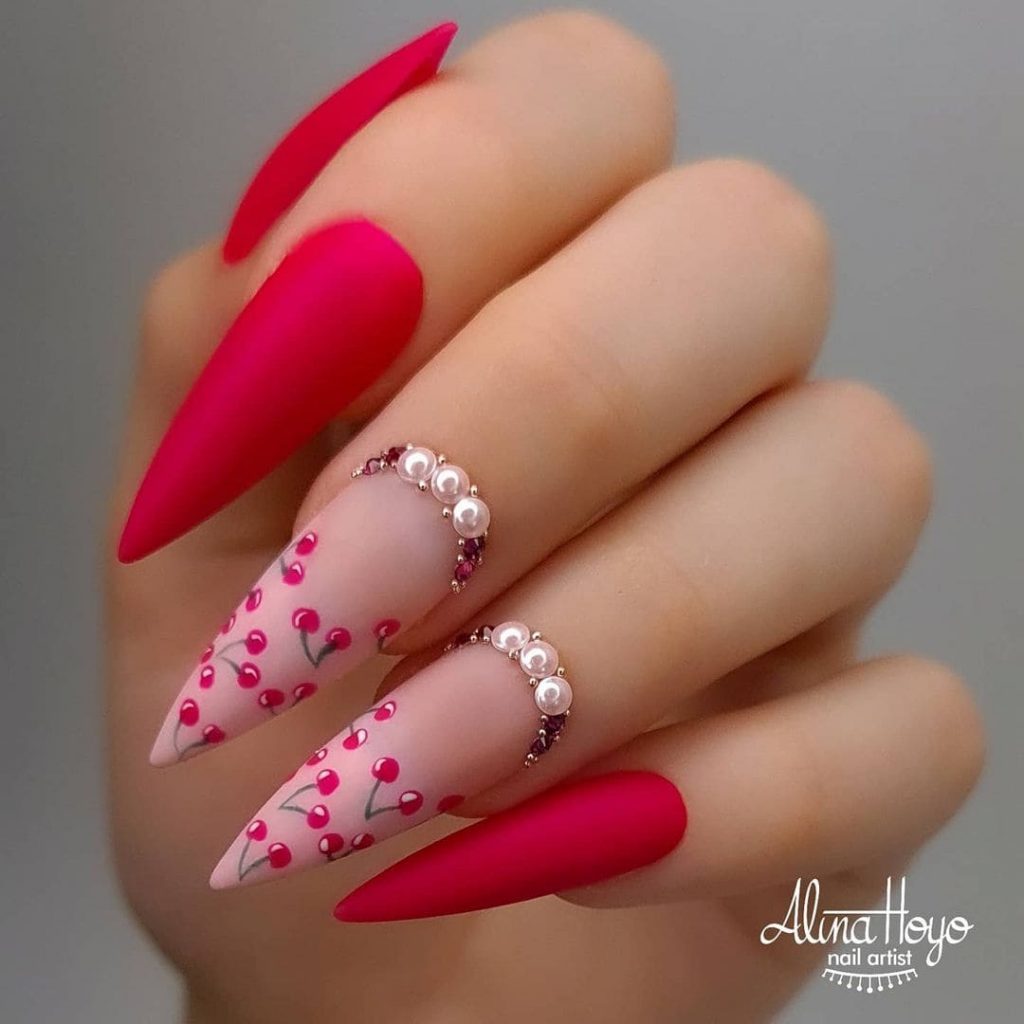 Are these nails not just beautiful for your valentine day nail treat