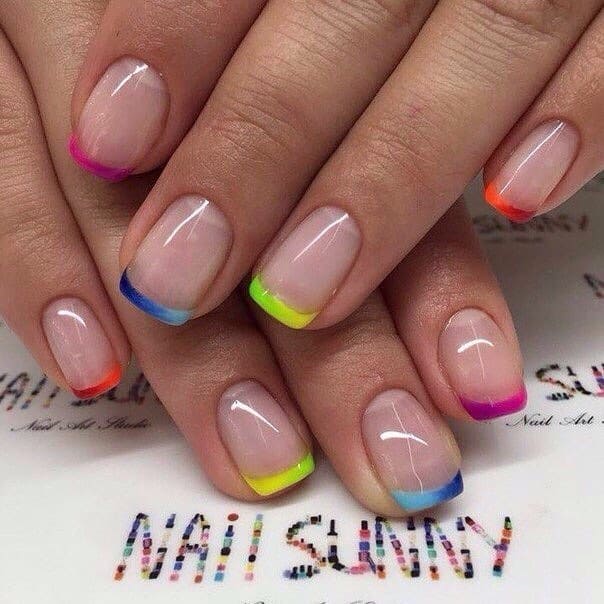 This nail design for valentine will give you a unique rainbow-like appearance on your fingernails