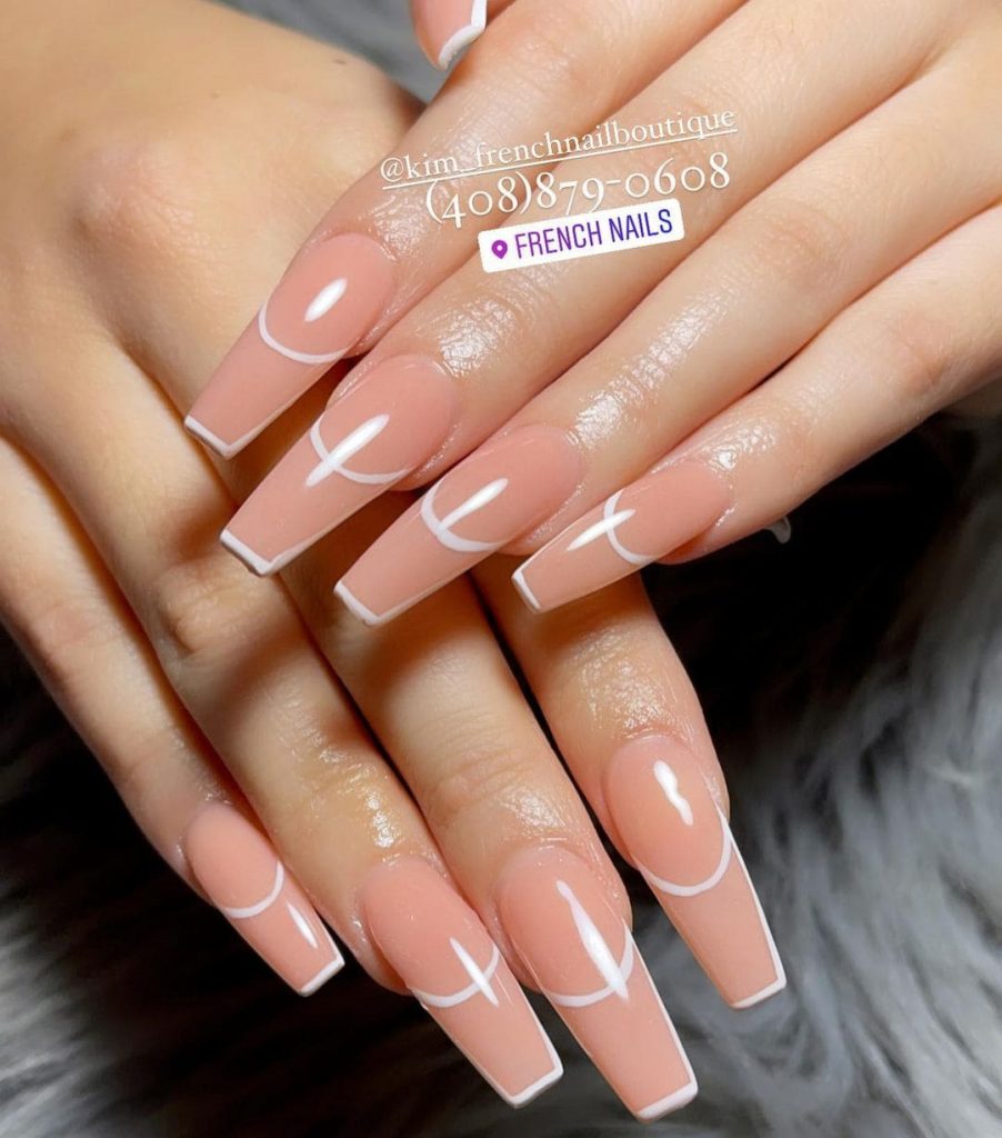 The fantastic Kim Valentine French nails will give you a unique nail experience