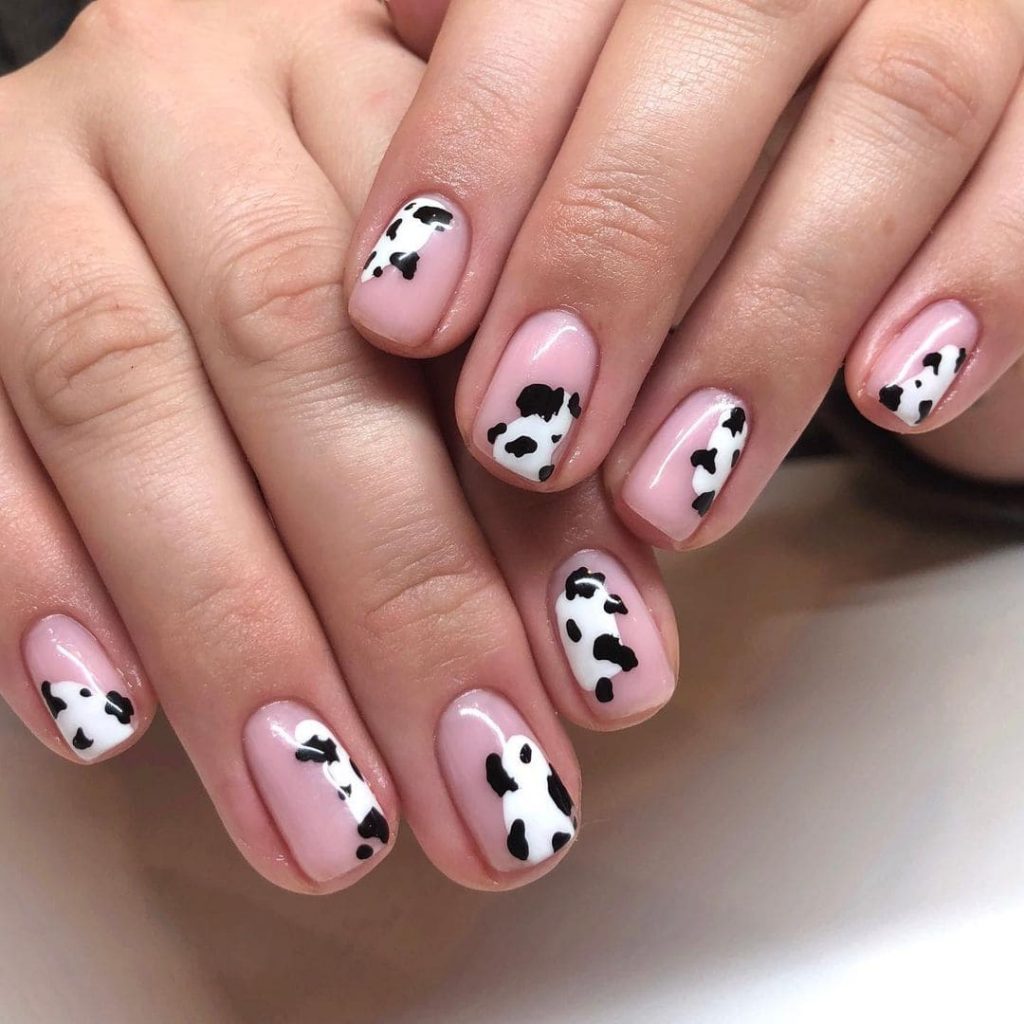 Cow Print Nails With A Twist 