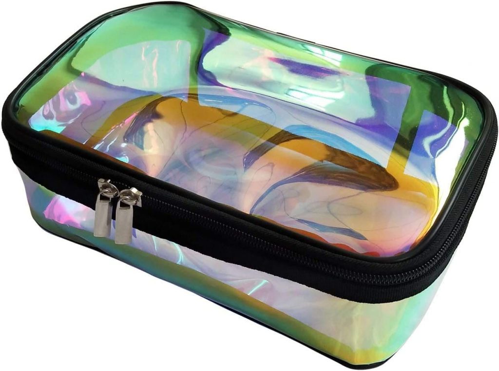 cosmetic bag travel toiletry bag holographic
