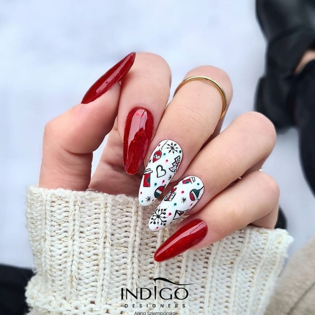 candy red nails