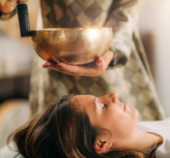 woman getting healing from holistic