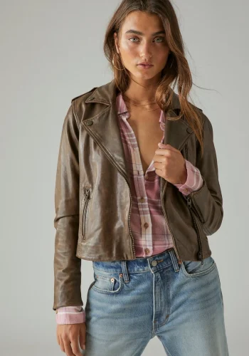 classic leather moto jacket