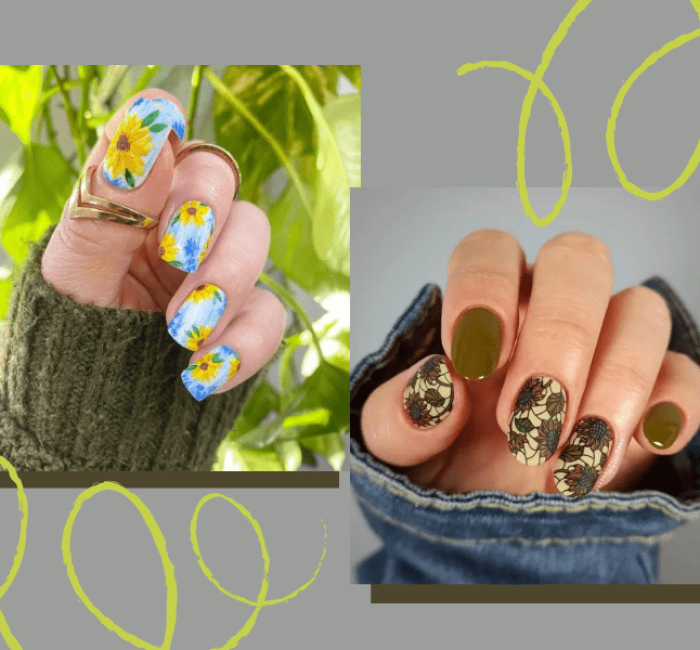 Summer Sunflower Nails