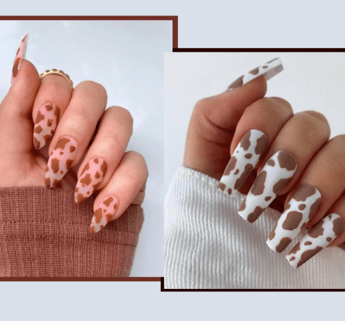 Cow Print Nails Design